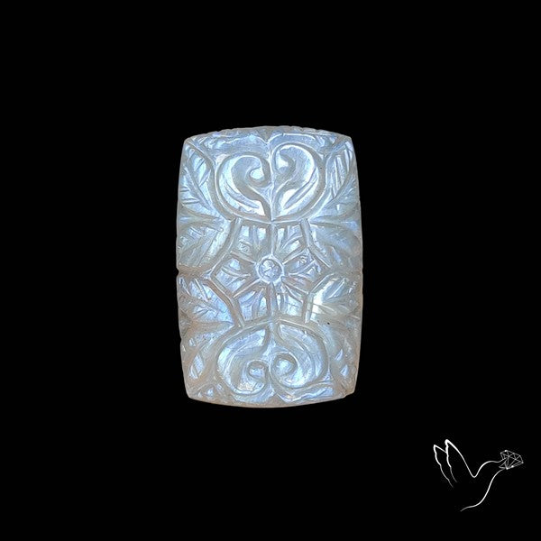 Belomorite Moonstone Mughal Carving