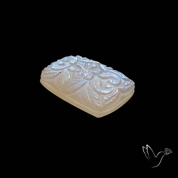 Belomorite Moonstone Mughal Carving