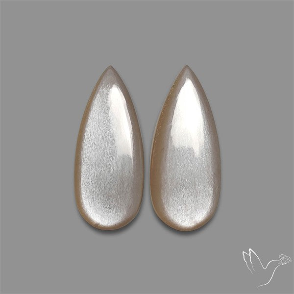 Gray Moonstone Pair