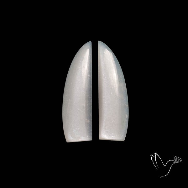 White Moonstone Pair