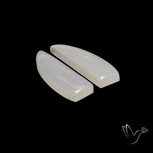 White Moonstone Pair
