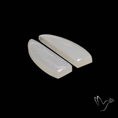 White Moonstone Pair