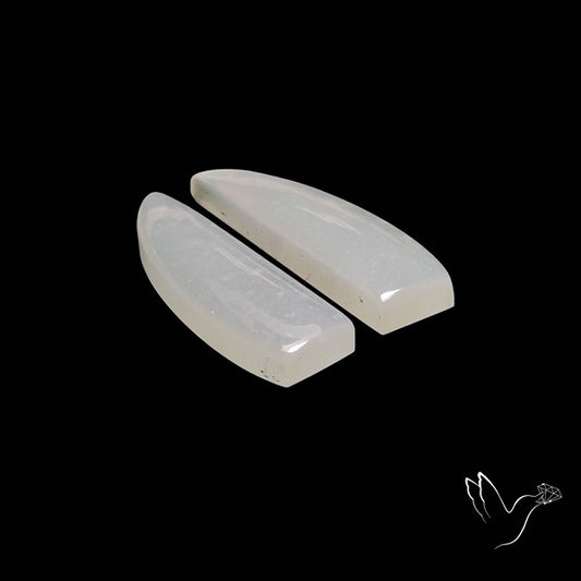 White Moonstone Pair