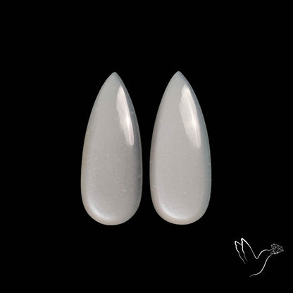 White Moonstone Pair