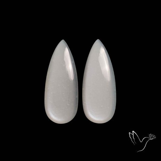 White Moonstone Pair