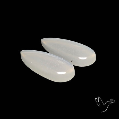 White Moonstone Pair