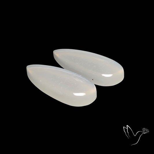 White Moonstone Pair