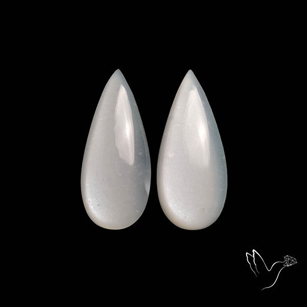 White Moonstone Pair