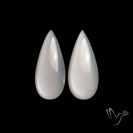 White Moonstone Pair