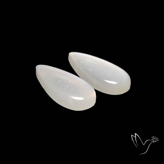 White Moonstone Pair