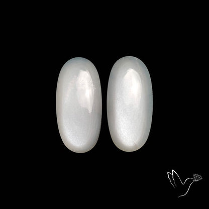 White Moonstone Pair