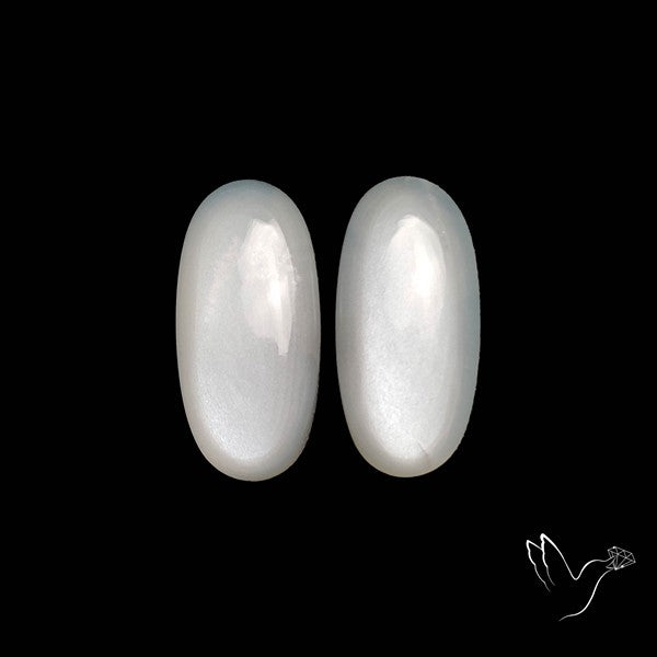White Moonstone Pair