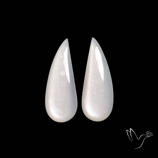 White Moonstone Pair
