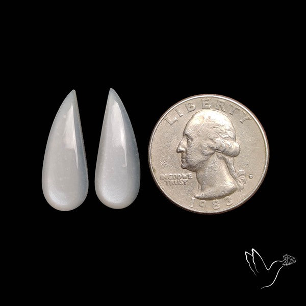 White Moonstone Pair