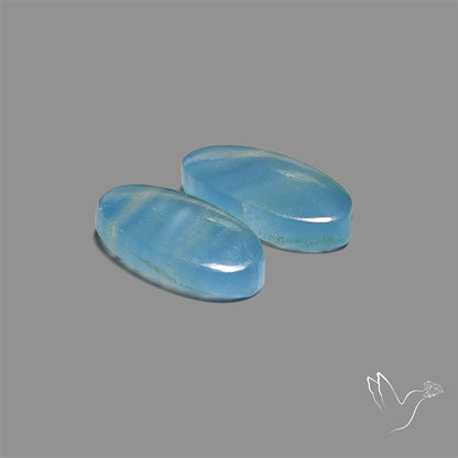 Aquatine Lemurian Calcite Pair