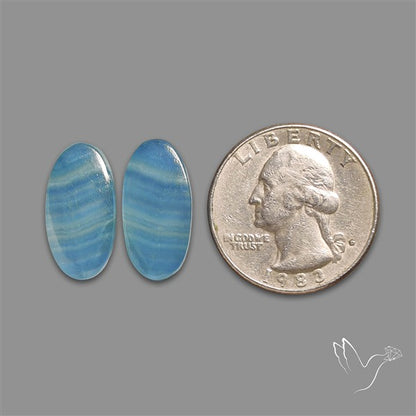 Aquatine Lemurian Calcite Pair