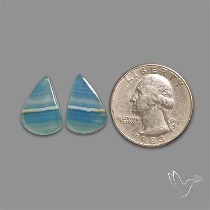 Aquatine Lemurian Calcite Pair
