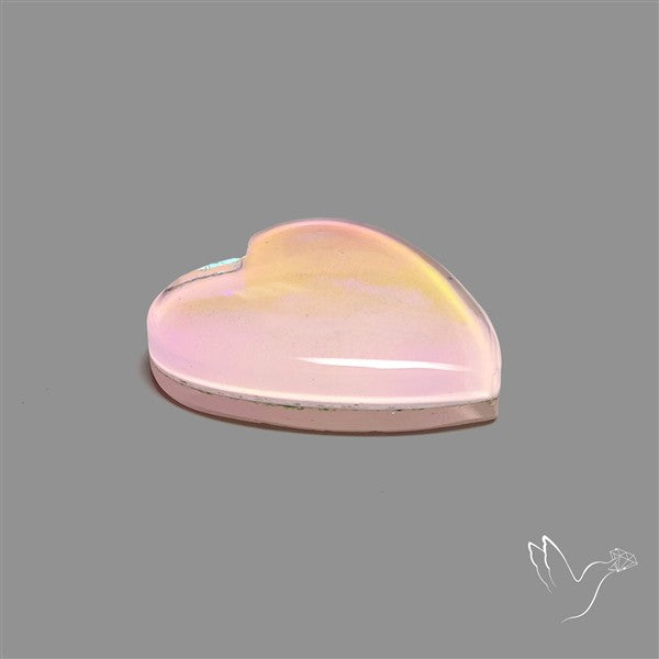 Dichroic Glass Doublet Heart