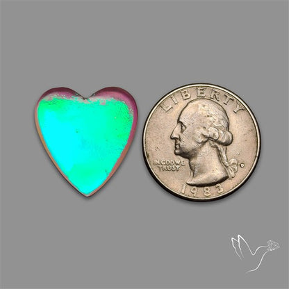 Dichroic Glass Doublet Heart