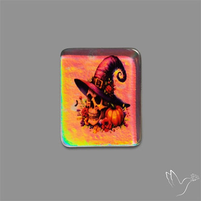 Halloween Picture Inlay Doublet Cab