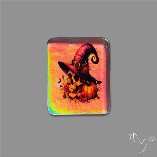 Halloween Picture Inlay Doublet Cab
