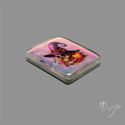 Halloween Picture Inlay Doublet Cab