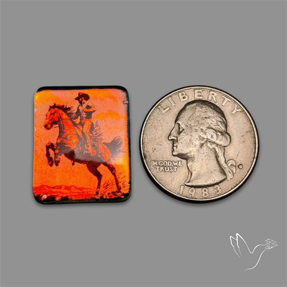 Halloween Picture Inlay Doublet Cab