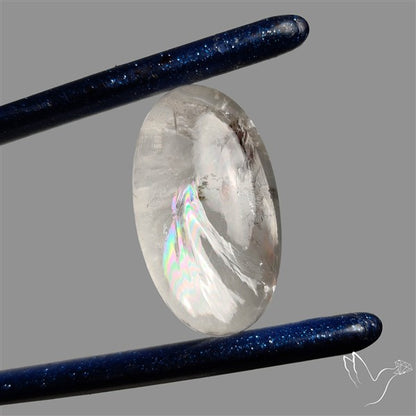 Rare Himalayan Quartz With Rainbow Cabochon