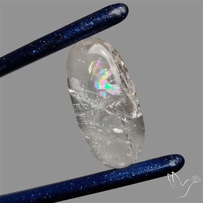 Rare Himalayan Quartz With Rainbow Cabochon