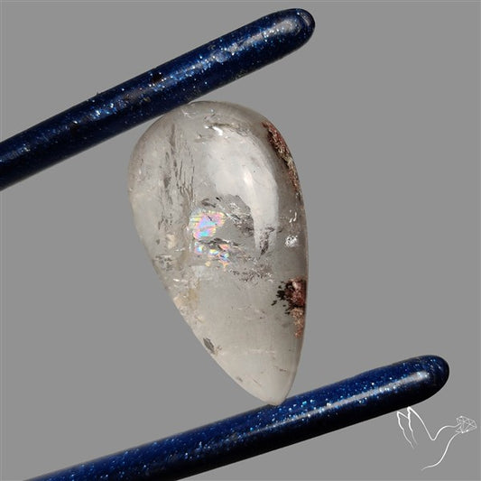 Rare Himalayan Quartz With Rainbow Cabochon