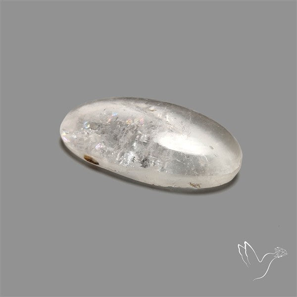 Rare Himalayan Quartz With Rainbow Cabochon