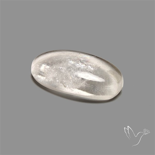 Rare Himalayan Quartz With Rainbow Cabochon
