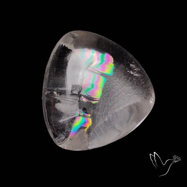 Rare Himalayan Quartz With Rainbow Cabochon