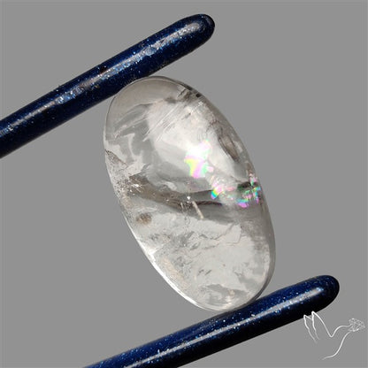 Rare Himalayan Quartz With Rainbow Cabochon