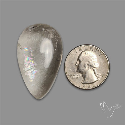 Large Himalayan Quartz With Rainbow Cabochon