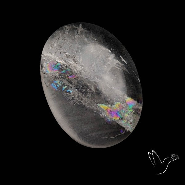 Large Himalayan Quartz With Rainbow Cabochon