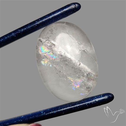 Large Himalayan Quartz With Rainbow Cabochon