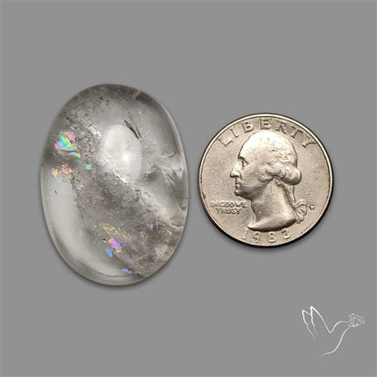 Large Himalayan Quartz With Rainbow Cabochon