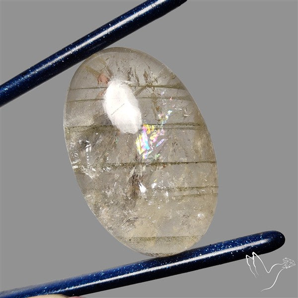 Large Himalayan Quartz With Rainbow Cabochon