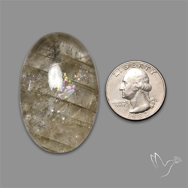 Large Himalayan Quartz With Rainbow Cabochon