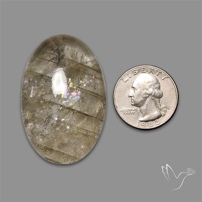 Large Himalayan Quartz With Rainbow Cabochon