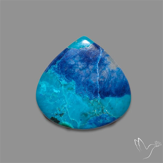 Shattuckite Cabochon with Azurite
