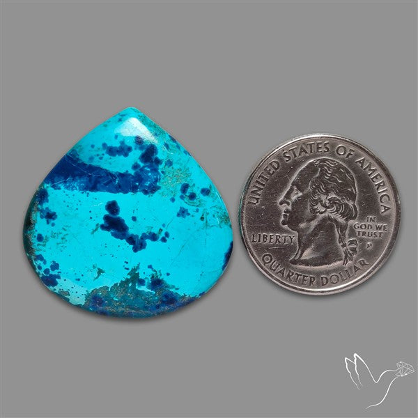 Shattuckite Cabochon with Azurite
