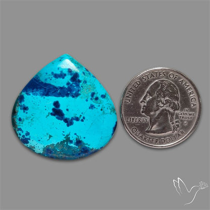 Shattuckite Cabochon with Azurite