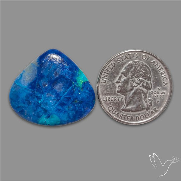 Shattuckite Cabochon with Azurite