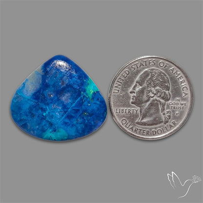 Shattuckite Cabochon with Azurite
