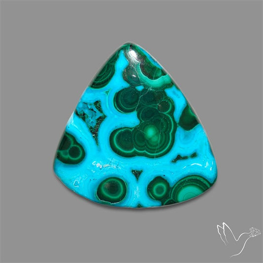 Chrysocolla In Malachite Cabochon