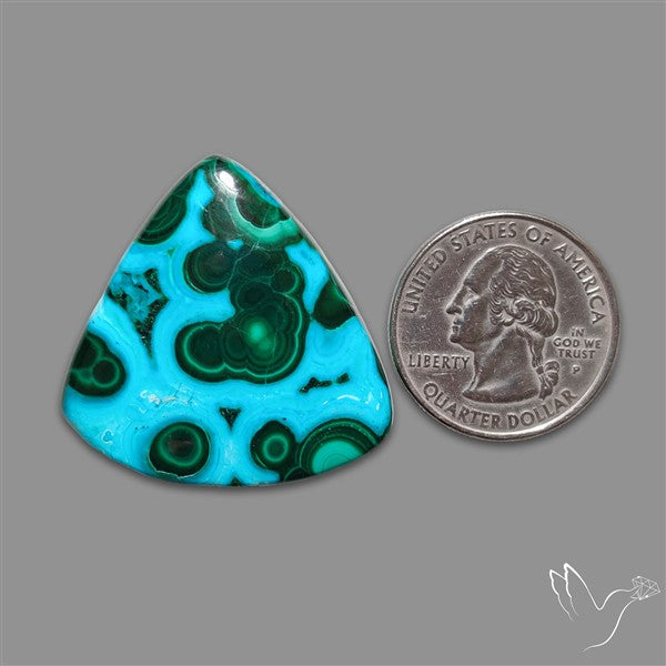 Chrysocolla In Malachite Cabochon