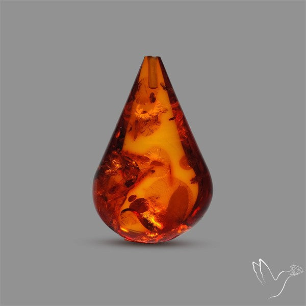 Baltic Amber Briolette Pear Shaped Cabochon