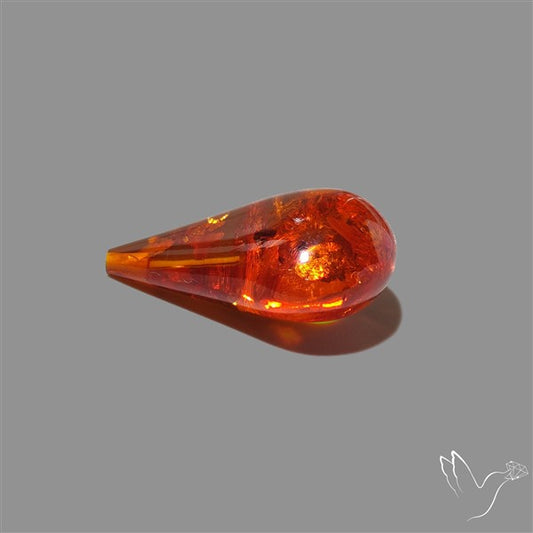 Baltic Amber Briolette Pear Shaped Cabochon